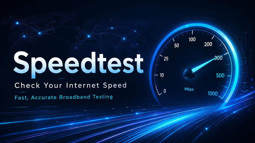 Speedtest broadband and Internet performance test